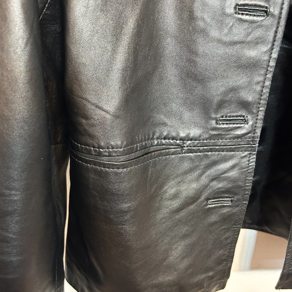 SAGUARO Black Genuine Leather Jacket - Picture 4 of 7